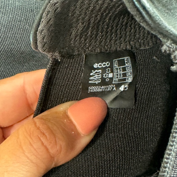 Ecco Black Leather Chelsea Boots Slip-On Ankle - Picture 4 of 6